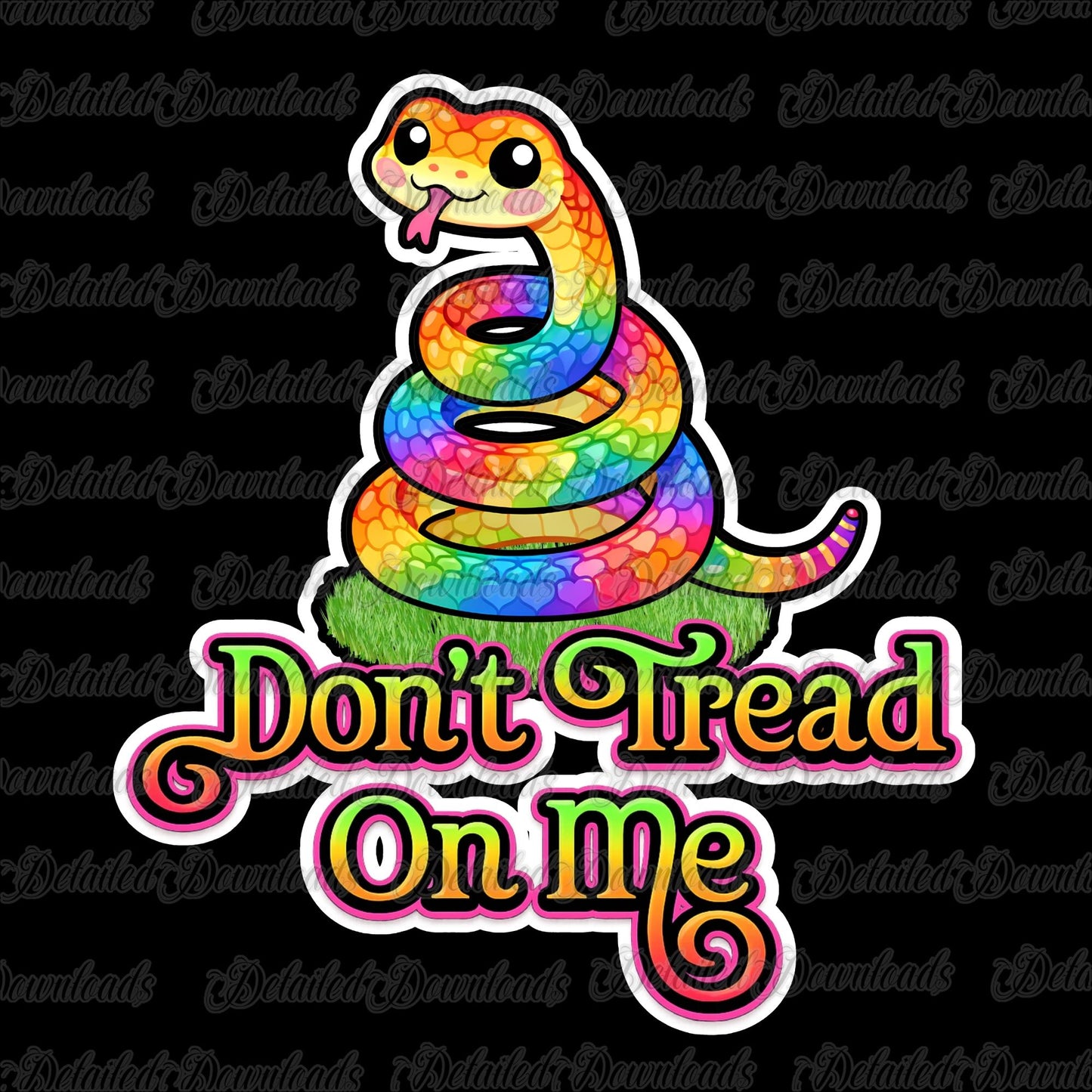 Don't Tread On Me colorful PNG