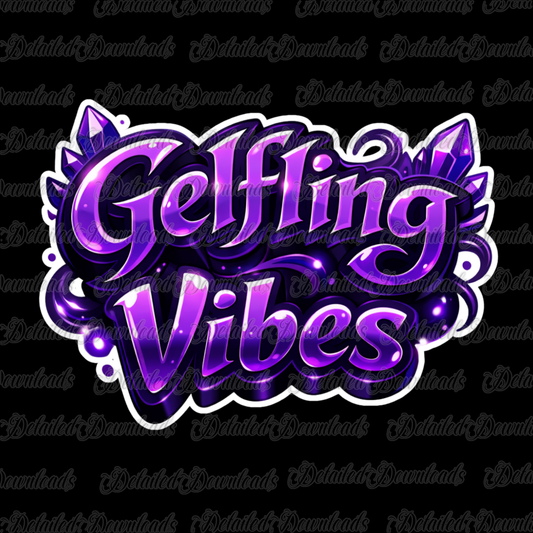 Gelfling Vibes | Purple Crystals Graffiti PNG