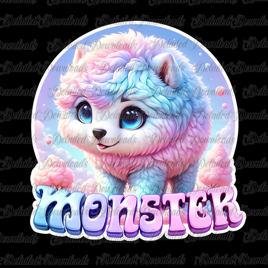 Cute Werewolf Monster | Pastel PNG